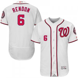 2016 Men Washington Nationals #6 Anthony Rendon Majestic White Flexbase Authentic Collection Player Jersey