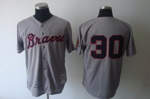 mlb atlanta braves #30 grey m&n 1969