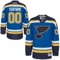 Men's Reebok St. Louis Blues Customized Authentic Royal Blue Home NHL Jersey