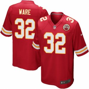 Mens Nike Kansas City Chiefs #32 Spencer Ware Game Red Team Color NFL Jersey