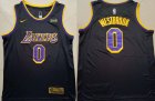 Lakers #0 Russell Westbrook Black Nike Earned Edition Swingman Jersey