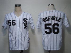 MLB Chicago White Sox #56 Buehrle White[black strip]Cool Base