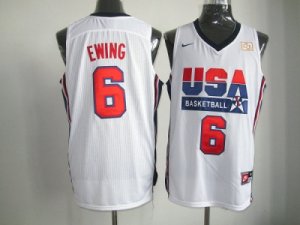 2012 usa jerseys #6 ewing white[ewing][Retro]