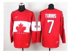 nhl jerseys team canada #7 turris red[2014 world championship]