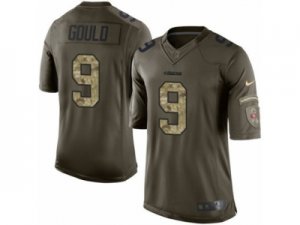 Mens Nike San Francisco 49ers #9 Robbie Gould Limited Green Salute to Service NFL Jersey