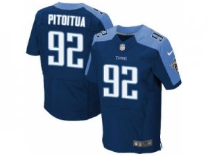 Nike Tennessee Titans #92 Ropati Pitoitua Navy Blue Jerseys(Elite)