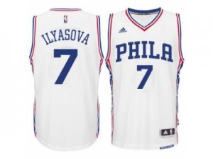 Mens Philadelphia 76ers #7 Ersan Ilyasova adidas White Swingman Home Jersey