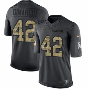 Mens Nike Atlanta Falcons #42 Patrick DiMarco Limited Black 2016 Salute to Service NFL Jersey