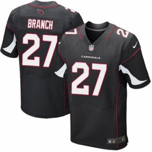 Mens Nike Arizona Cardinals #27 Tyvon Branch Elite Black Alternate NFL Jersey