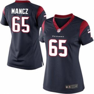 Women\'s Nike Houston Texans #65 Greg Mancz Limited Navy Blue Team Color NFL Jersey