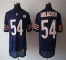 Nike Bears #54 Brian Urlacher Navy Blue With Hall of Fame 50th Patch NFL Elite Jersey