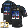Nike Carolina Panthers #59 Luke Kuechly Black Super Bowl 50 Men Stitched NFL Elite USA Flag Fashion Jersey