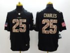 Nike Kansas City Chiefs #25 Jamaal Charles Black Salute to Service Jerseys(Limited)