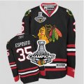 nhl jerseys chicago blackhawks #35 esposito black[2013 Stanley cup champions]
