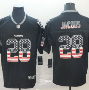 Nike Raiders #28 Josh Jacobs Black USA Flash Fashion Limited Jersey