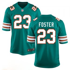 Youth Miami Dolphins #23 Adrian Foster Aqua Throwback Green Game Jersey