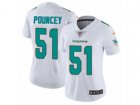 Women Nike Miami Dolphins #51 Mike Pouncey Vapor Untouchable Limited White NFL Jersey
