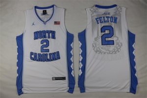 North Carolina Tar Heels #2 Raymond Felton White College Basketball NCAA Jersey