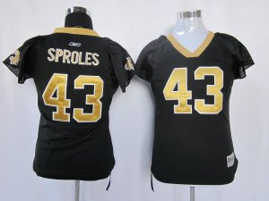 women nfl new orleans saints #43 sproles field flirt fashion black