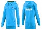 Women Detroit Lions Logo Pullover Hoodie-107