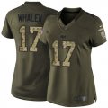 Women Nike Indianapolis Colts #17 Griff Whalen Green Salute to Service Jerseys
