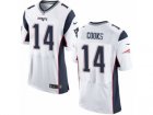 Mens Nike New England Patriots #14 Brandin Cooks Elite White NFL Jersey