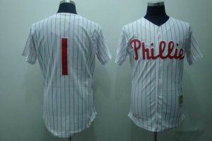 mlb philadelphia phillies #1 ashburn m&n 1950 white(red strip)