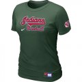 Women Cleveland Indians D.Green Nike Short Sleeve Practice T-Shirt
