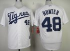 MLB Detroit Tigers #48 HUNTER White Jerseys