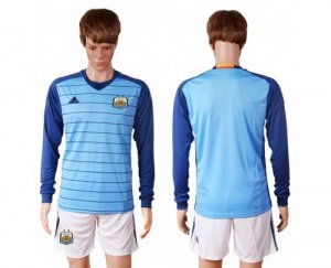 Argentina Blank Blue Goalkeeper Long Sleeves Soccer Country Jersey