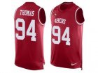 Mens Nike San Francisco 49ers #94 Solomon Thomas Limited Red Player Name & Number Tank Top NFL Jersey