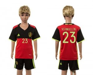 Belgium #23 Vermaelen Red Home Kid Soccer Country Jersey