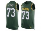 Mens Nike Green Bay Packers #73 Jahri Evans Limited Green Player Name & Number Tank Top NFL Jersey