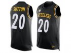 Mens Nike Pittsburgh Steelers #20 Cameron Sutton Limited Black Player Name & Number Tank Top NFL Jersey