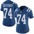 Women's Nike Indianapolis Colts #74 Anthony Castonzo Limited Royal Blue Rush NFL Jersey
