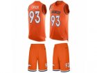 Mens Nike Denver Broncos #93 Jared Crick Limited Orange Tank Top Suit NFL Jersey