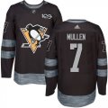 Mens Pittsburgh Penguins #7 Joe Mullen Black 1917-2017 100th Anniversary Stitched NHL Jersey