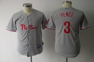 youth mlb philadelphia phillies #3 pence gray