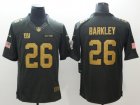 Nike Giants #26 Saquon Barkley Gold Anthracite Salute To Service Limited Jersey