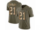 Men Nike New England Patriots #21 Malcolm Butler Limited Olive Gold 2017 Salute to Service NFL Jersey