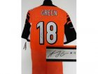 Nike jerseys cincinnati bengals #18 green orange[Elite signature]