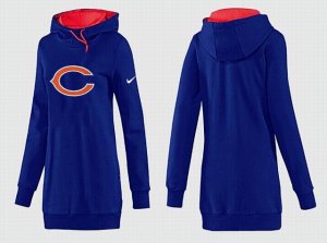 Women Chicago bears Logo Pullover Hoodie-082