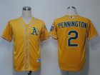 MLB Oakland Athletics #2 Pennington Yellow