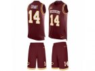 Men Nike Washington Redskins #14 Ryan Grant Limited Burgundy Red Tank Top Suit NFL Jersey