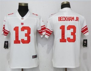 Nike Giants #13 Odell Beckham Jr. White Women Vapor Untouchable Limited Jersey
