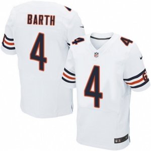 Mens Nike Chicago Bears #4 Connor Barth Elite White NFL Jersey