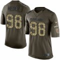 Mens Nike Cleveland Browns #98 Jamie Meder Limited Green Salute to Service NFL Jersey