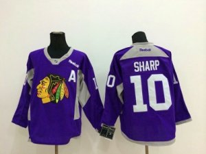 NHL Chicago Blackhawks #10 Patrick Sharp purple jerseys