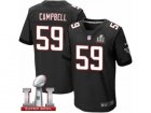 Mens Nike Atlanta Falcons #59 DeVondre Campbell Elite Black Alternate Super Bowl LI 51 NFL Jersey