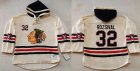 Chicago Blackhawks #32 Michal Rozsival Cream Heavyweight Pullover Hoodie Stitched NHL Jersey